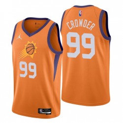 2021-22 Phoenix Suns Jae Crowder #99 Dichiarazione 75 ° Anniversario Orange Maglia