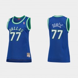 Dallas Mavericks Dallas Luka Doncic #77 Classici di legno duro Maglia Blu