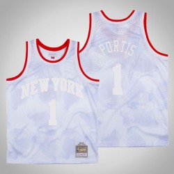Uomo New York Knicks Bobby Portis e 1 bianco cielo nuvoloso 1991-1992 Maglia