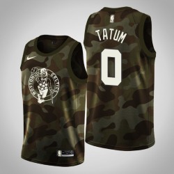 Uomo Boston Celtics Jayson Tatum # 0 Camo 2019 Memorial Day Maglia